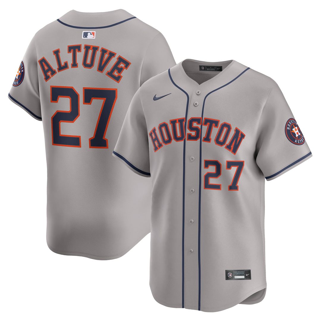 Houston Astros Jose Altuve Gray Road Limited Baseball Jersey