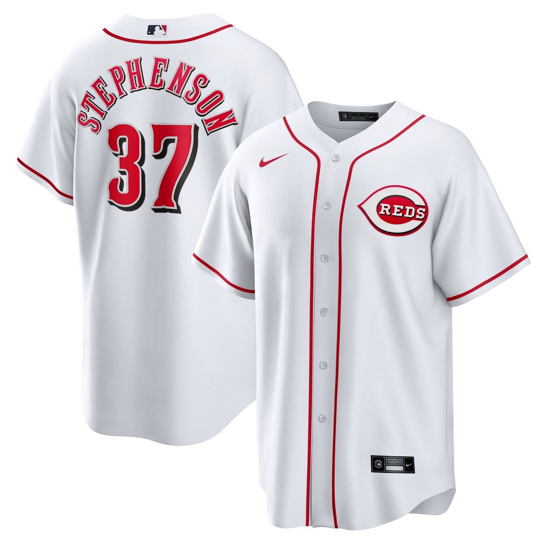 Cincinnati Reds Tyler Stephenson White Home Replica Baseball Jersey