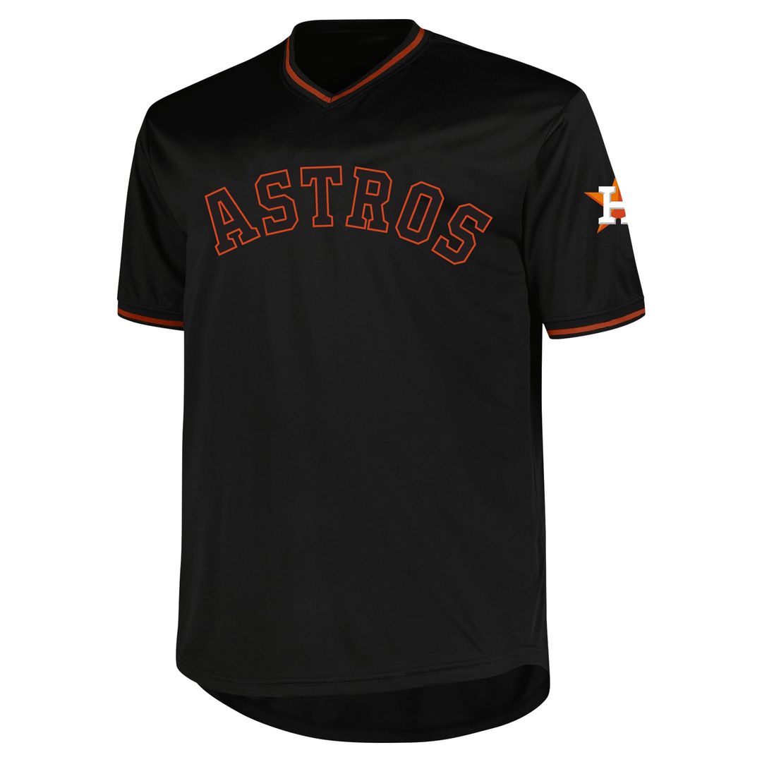 Houston Astros Profile Charcoal Big & Tall Pop Fashion Baseball Jersey | MLB Baseball Jersey