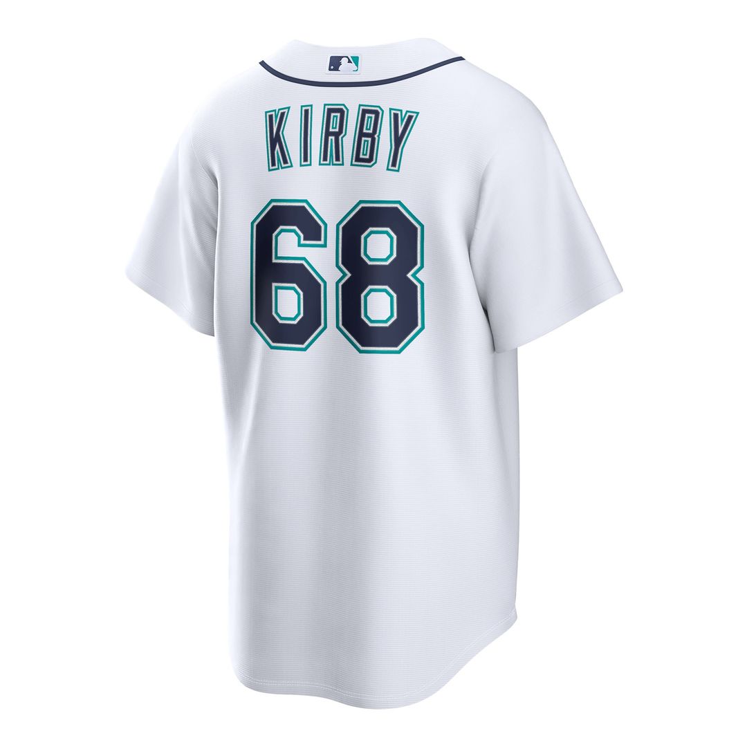 Seattle Mariners George Kirby White Home Replica Baseball Jersey | MLB Baseball Jersey