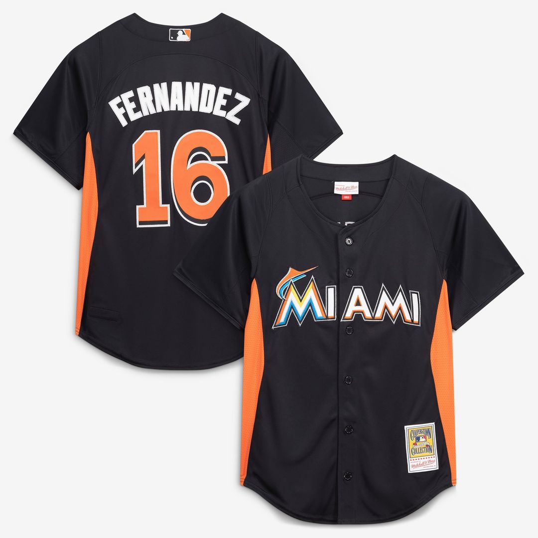 Miami Marlins Jose Fernandez Black Authentic Batting Practice Baseball Jersey