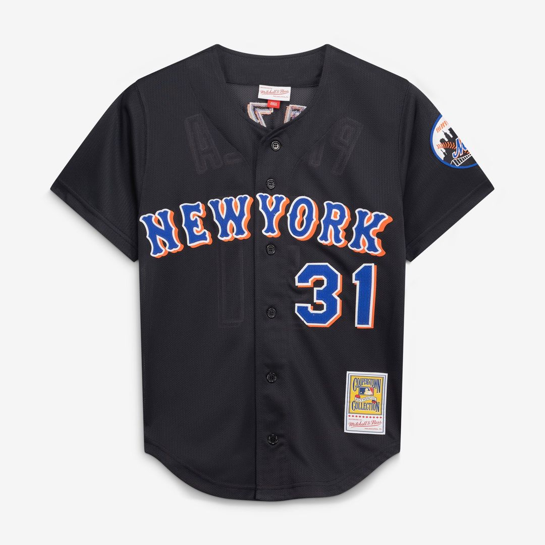 New York Mets Mike Piazza Black Cooperstown Collection 2000 Batting Practice Baseball Jersey | MLB Baseball Jersey