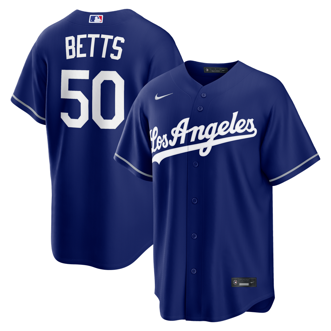 Los Angeles Dodgers Mookie Betts Royal Alternate Replica Baseball Jersey