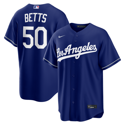 Los Angeles Dodgers Mookie Betts Royal Alternate Replica Baseball Jersey