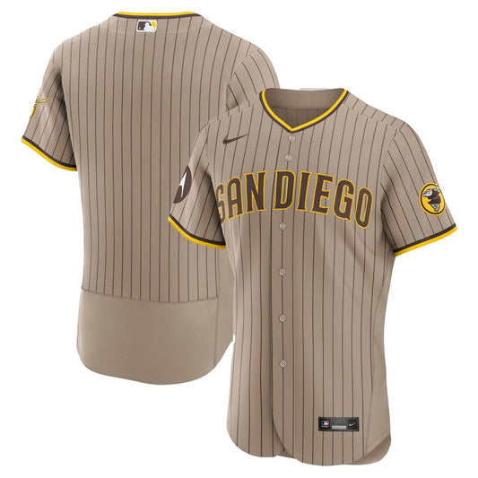 San Diego Padres Khaki Alternate Sponsor Patch Authentic Baseball Jersey