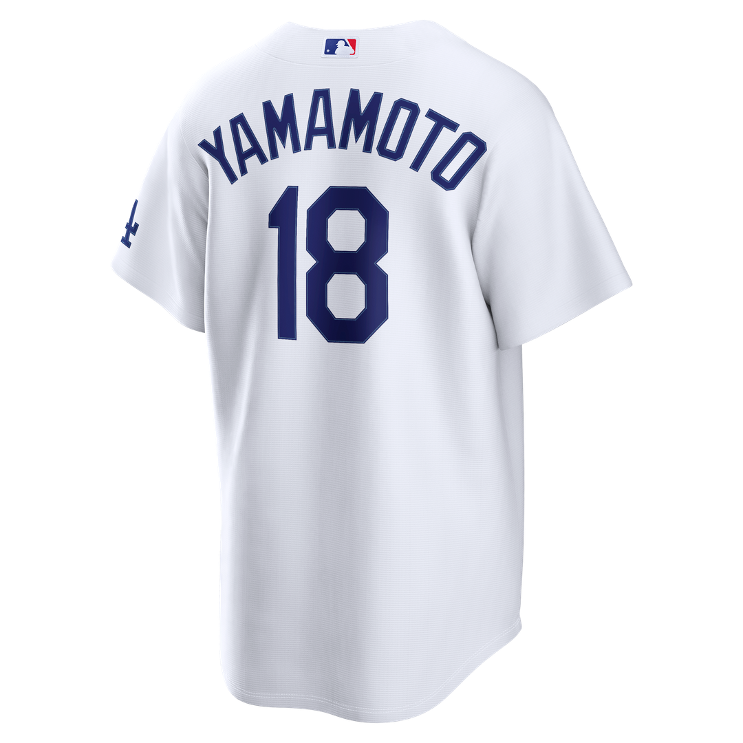 Los Angeles Dodgers Yoshinobu Yamamoto White Home Stadium Baseball Jersey | MLB Baseball Jersey