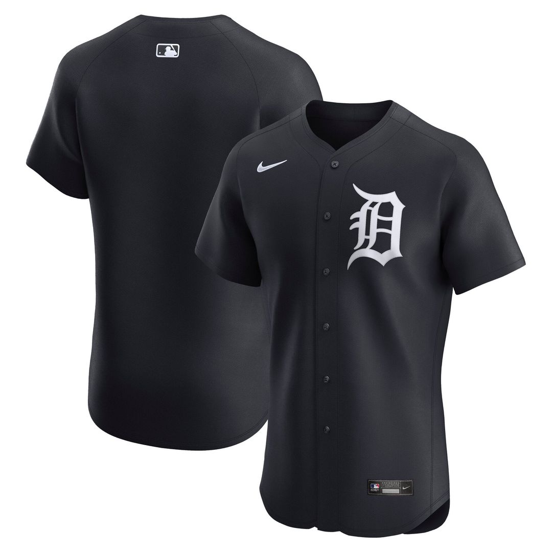 Detroit Tigers Navy Alternate 2 Elite Baseball Jersey | MLB Baseball Jersey