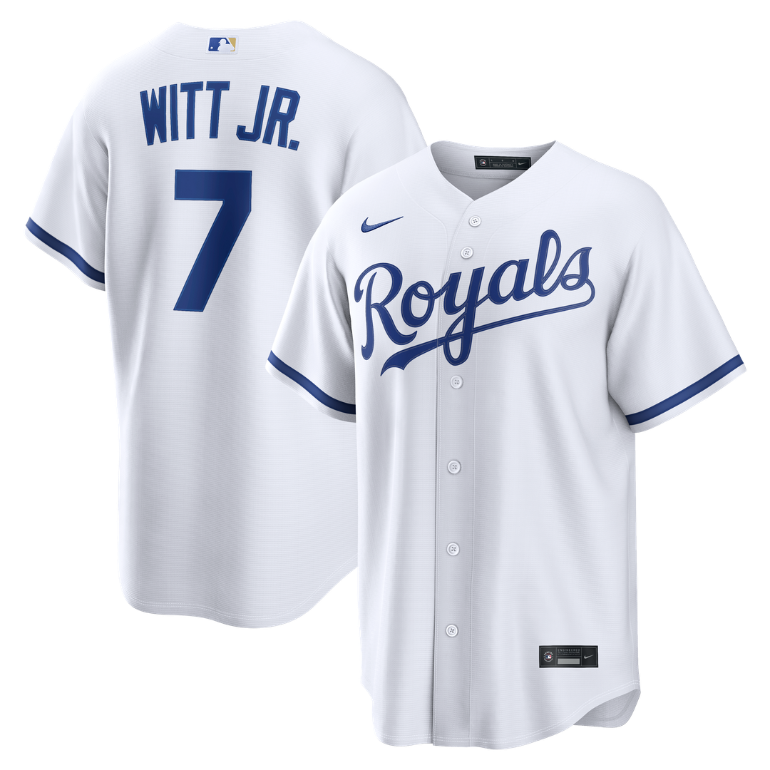 Kansas City Royals Bobby Witt Jr. White Home Replica Baseball Jersey