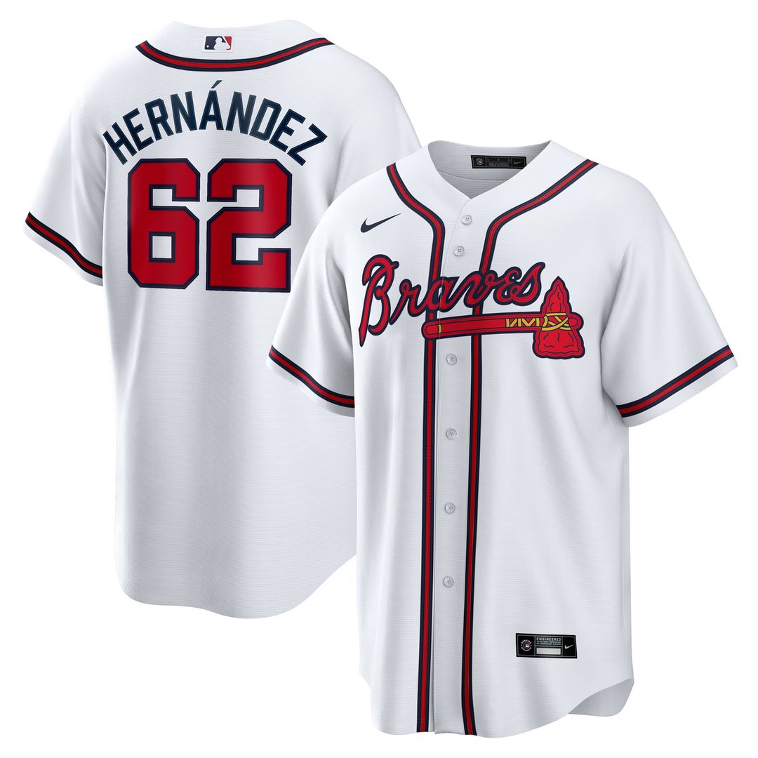 Atlanta Braves Daysbel Hernandez White Home Replica Baseball Jersey