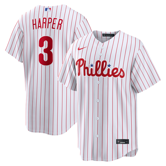Philadelphia Phillies Bryce Harper White Home Replica Baseball Jersey