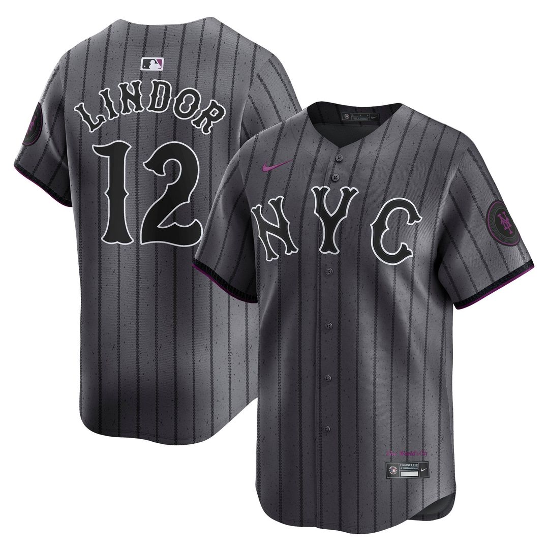 New York Mets Francisco Lindor Gray City Connect Limited Baseball Jersey
