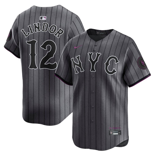 New York Mets Francisco Lindor Gray City Connect Limited Baseball Jersey