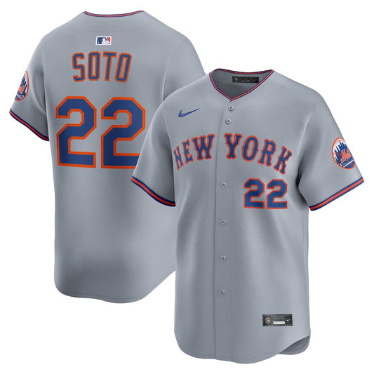 New York Mets Juan Soto Gray Road Limited Baseball Jersey