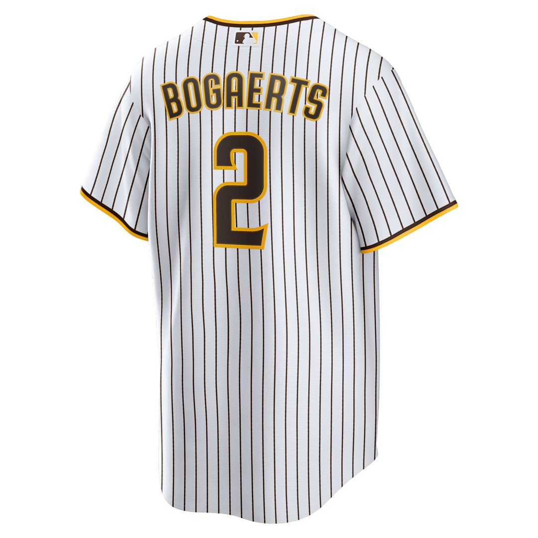 San Diego Padres Xander Bogaerts White/Brown Home Official Replica Baseball Jersey | MLB Baseball Jersey