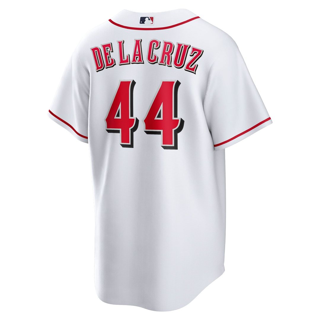 Cincinnati Reds Elly De La Cruz White Home Replica Baseball Jersey | MLB Baseball Jersey