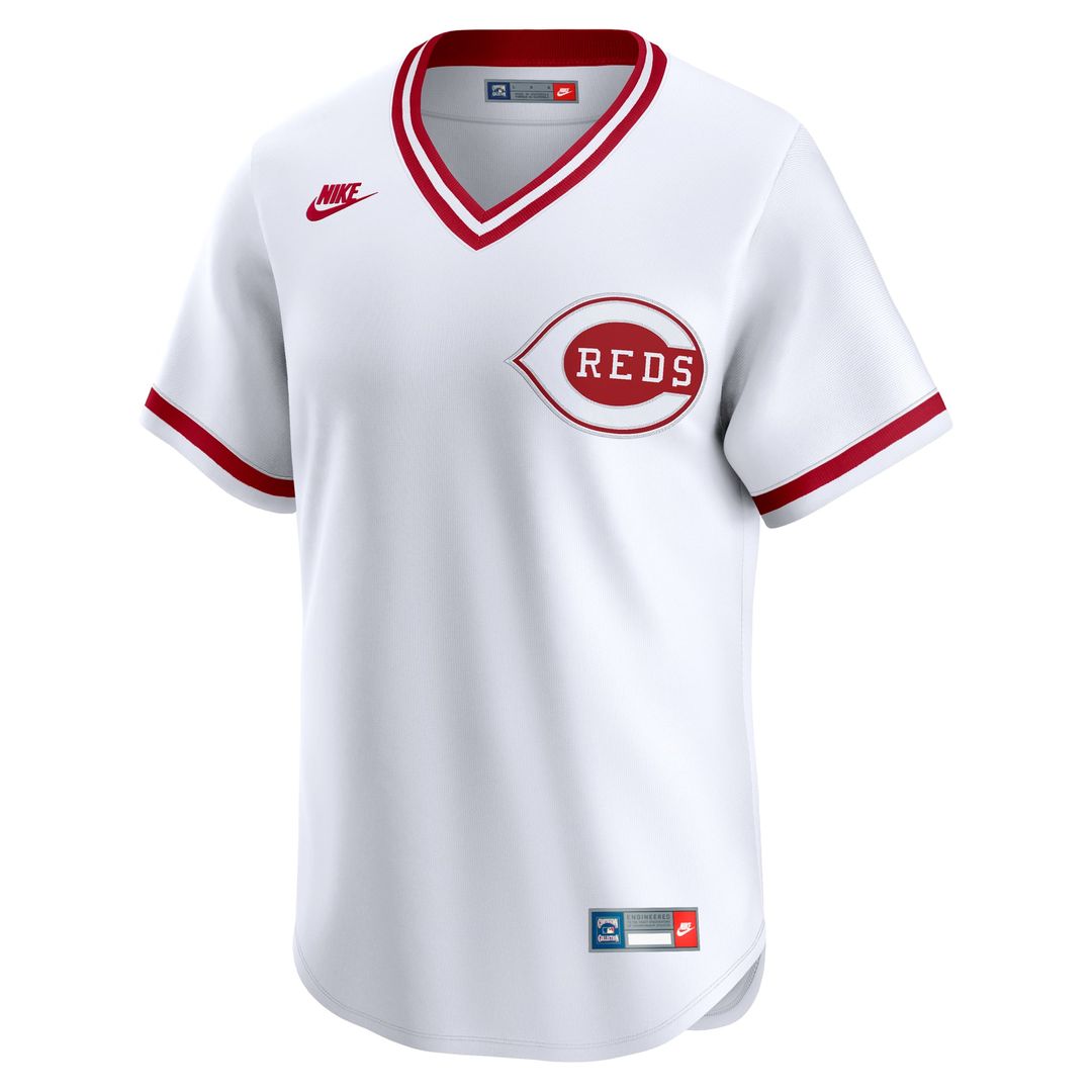 Cincinnati Reds White Cooperstown Collection Limited Baseball Jersey | MLB Baseball Jersey