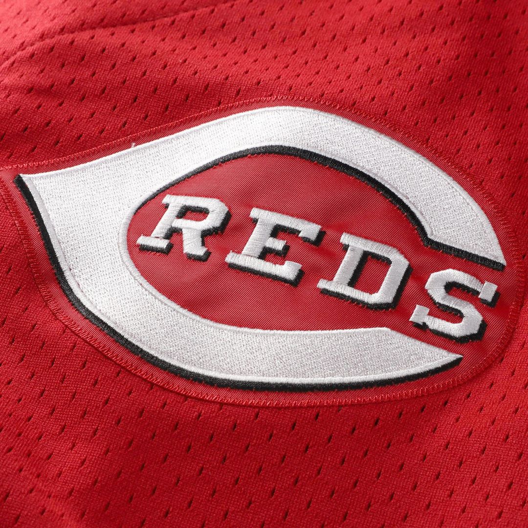 Cincinnati Reds Barry Larkin Red Throwback Cooperstown Mesh Batting Practice Baseball Jersey | MLB Baseball Jersey