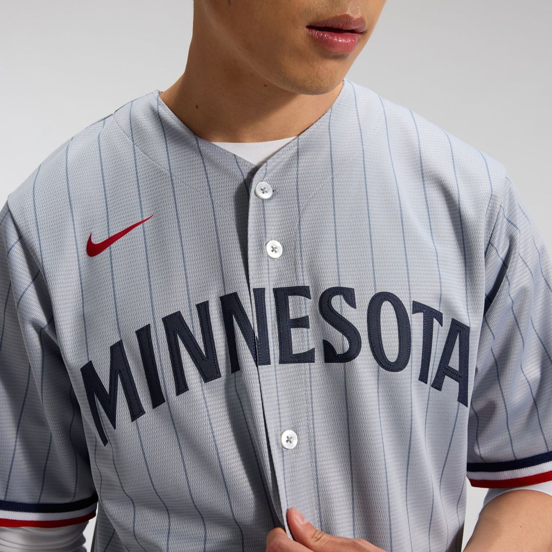 Minnesota Twins Gray Road Replica Team Baseball Jersey | MLB Baseball Jersey