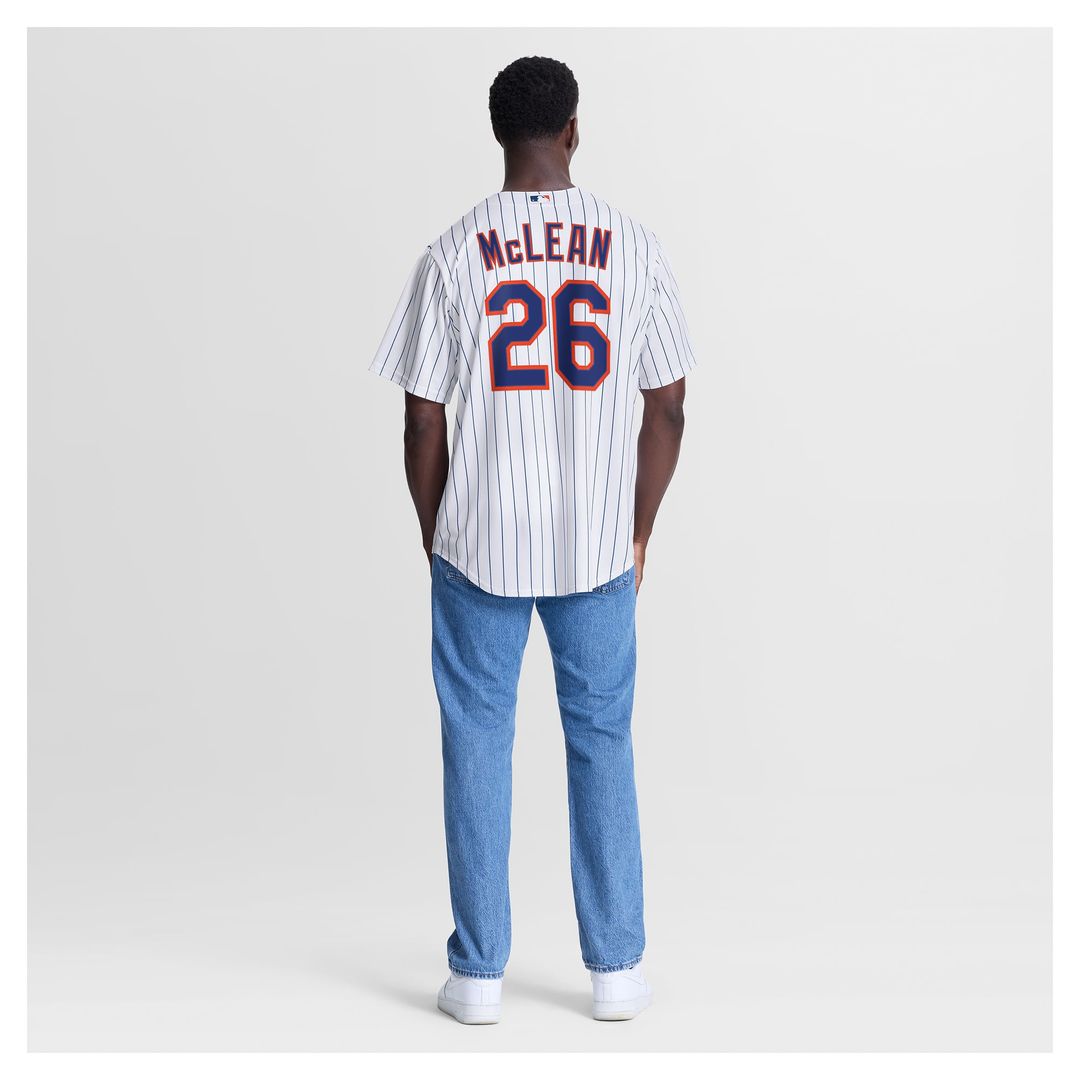 New York Mets Nolan McLean White Home Replica Baseball Jersey | MLB Baseball Jersey