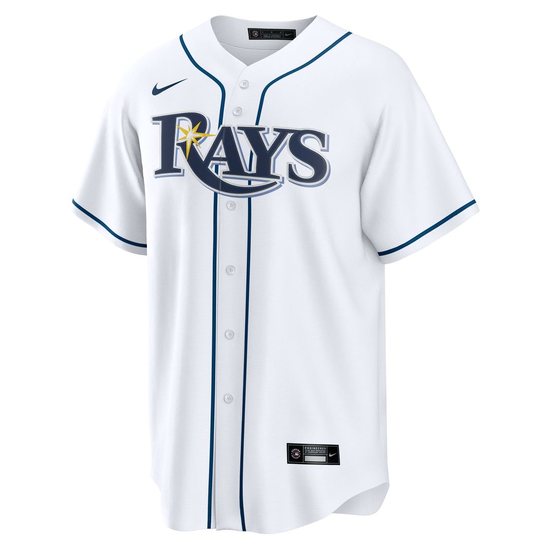 Tampa Bay Rays Junior Caminero White Home Replica Baseball Jersey | MLB Baseball Jersey