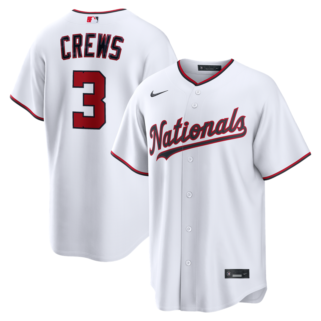 Washington Nationals Dylan Crews White Home Replica Baseball Jersey