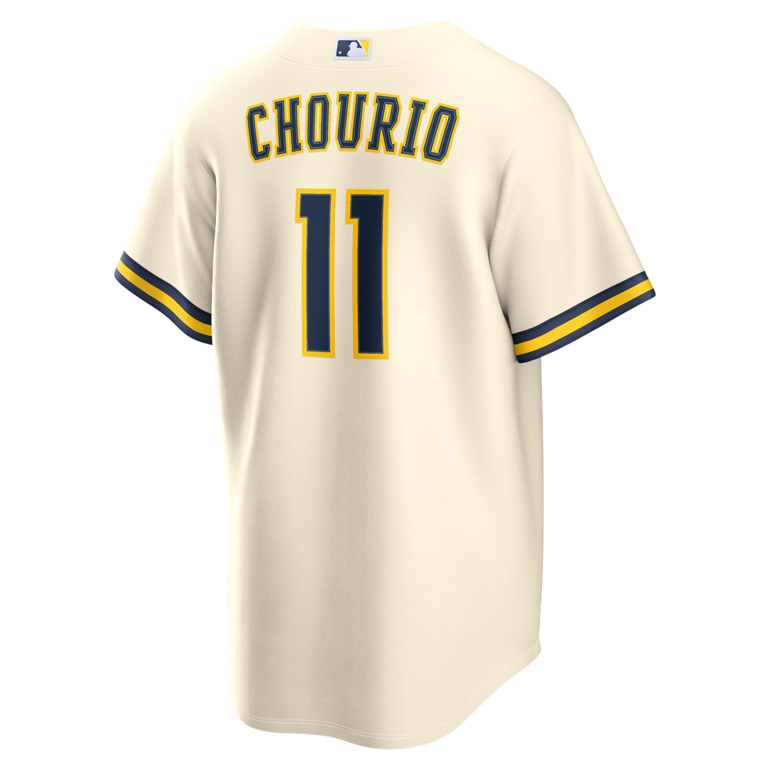 Milwaukee Brewers Jackson Chourio Cream Home Replica Baseball Jersey | MLB Baseball Jersey