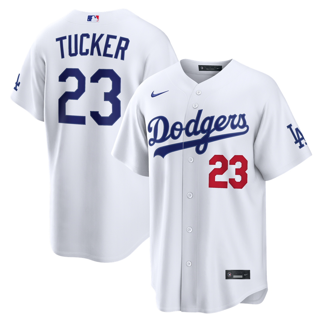 Los Angeles Dodgers Kyle Tucker White Home Stadium Baseball Jersey