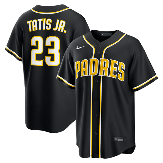 San Diego Padres Fernando Tatis Jr. Fashion Replica Black Out Baseball Jersey