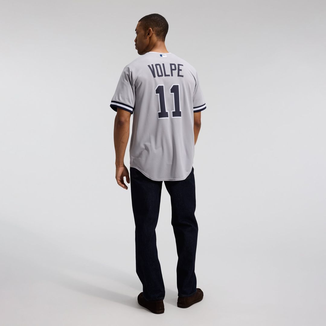 New York Yankees Anthony Volpe Gray Road Replica Baseball Jersey | MLB Baseball Jersey