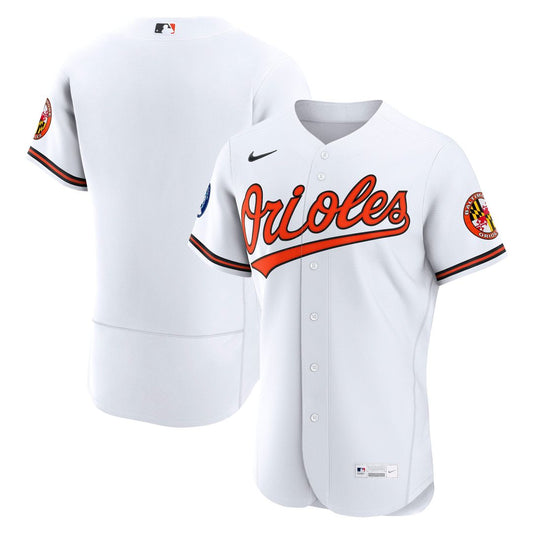 Baltimore Orioles White Home Sponsor Patch Authentic Baseball Jersey