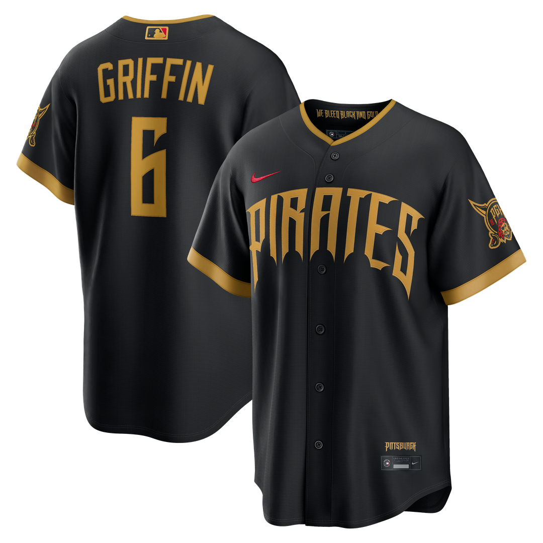 Pittsburgh Pirates Konnor Griffin Black 2026 City Connect Stadium Baseball Jersey