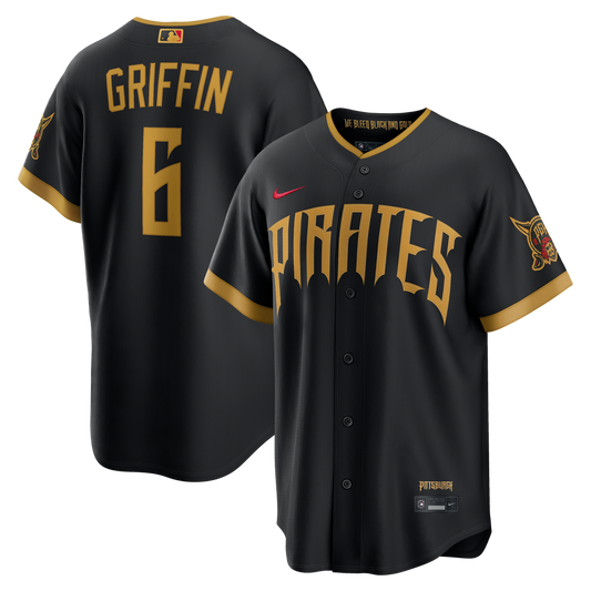 Pittsburgh Pirates Konnor Griffin Black 2026 City Connect Stadium Baseball Jersey