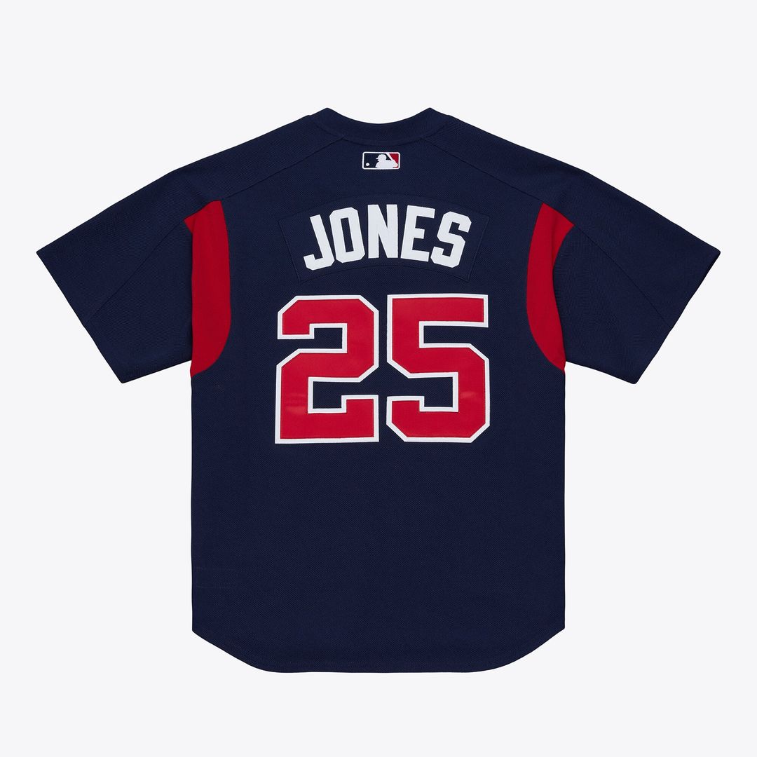 Atlanta Braves Andruw Jones Navy Authentic Batting Practice Baseball Jersey | MLB Baseball Jersey