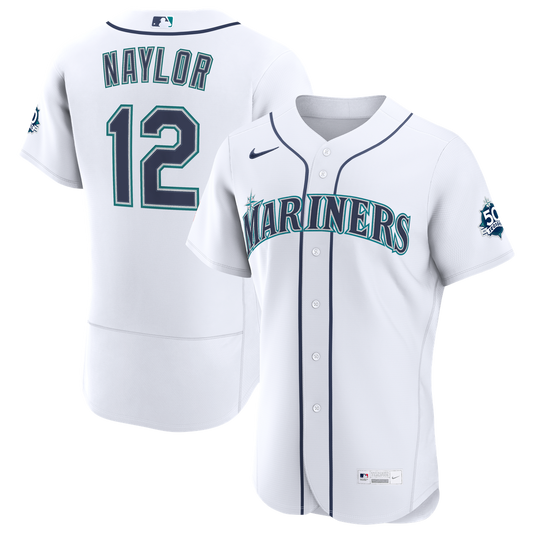 Seattle Mariners Josh Naylor White Home 50th Season Authentic Baseball Jersey