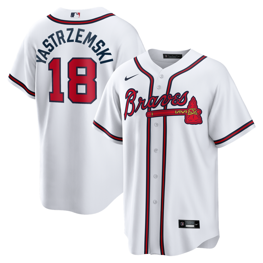Atlanta Braves Mike Yastrzemski White Replica Baseball Jersey