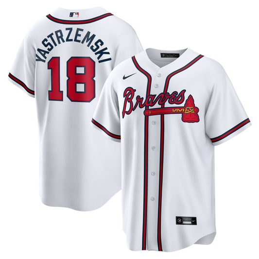 Atlanta Braves Mike Yastrzemski White Replica Baseball Jersey