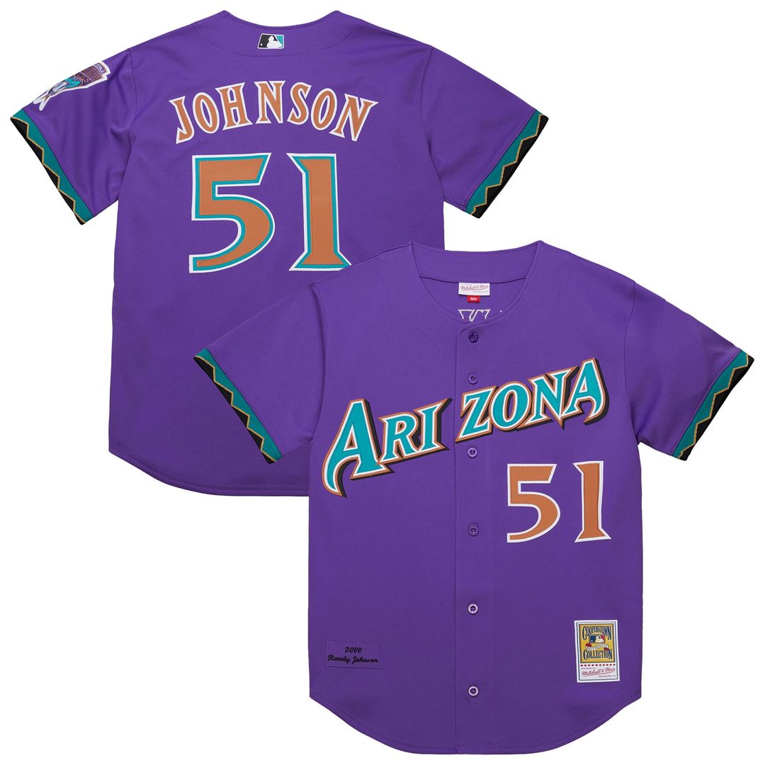 Arizona Diamondbacks Randy Johnson Purple 2000 Throwback Authentic Baseball Jersey | MLB Baseball Jersey