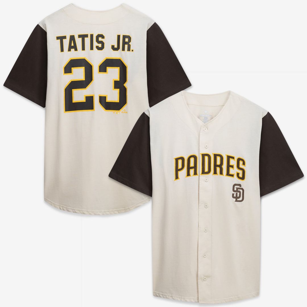 San Diego Padres Profile Cream/Brown Big & Tall Two-Color Fashion Baseball Jersey