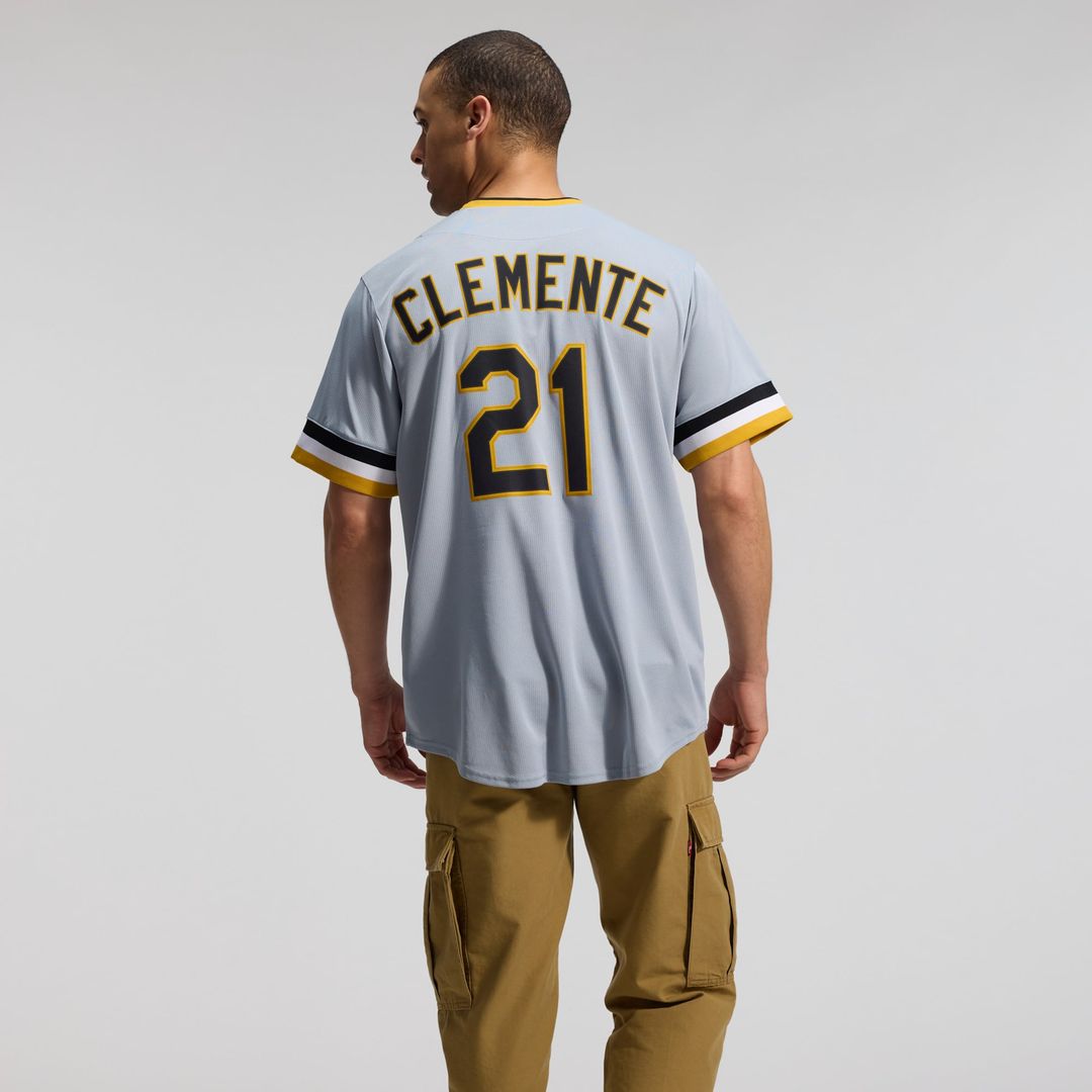 Pittsburgh Pirates Roberto Clemente Gray Throwback Cooperstown Collection Limited Baseball Jersey | MLB Baseball Jersey