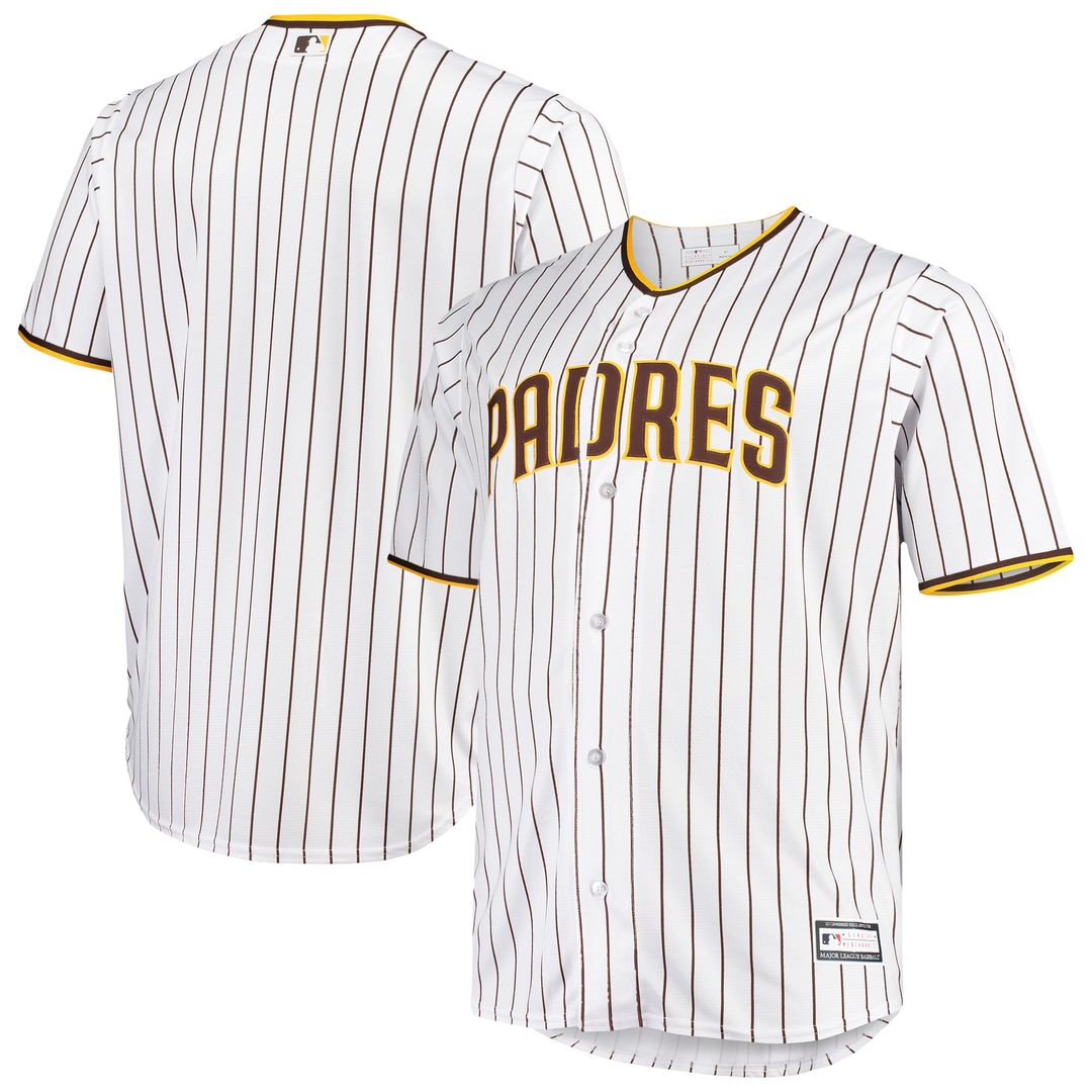 San Diego Padres White/Brown Big & Tall Home Replica Team Baseball Jersey
