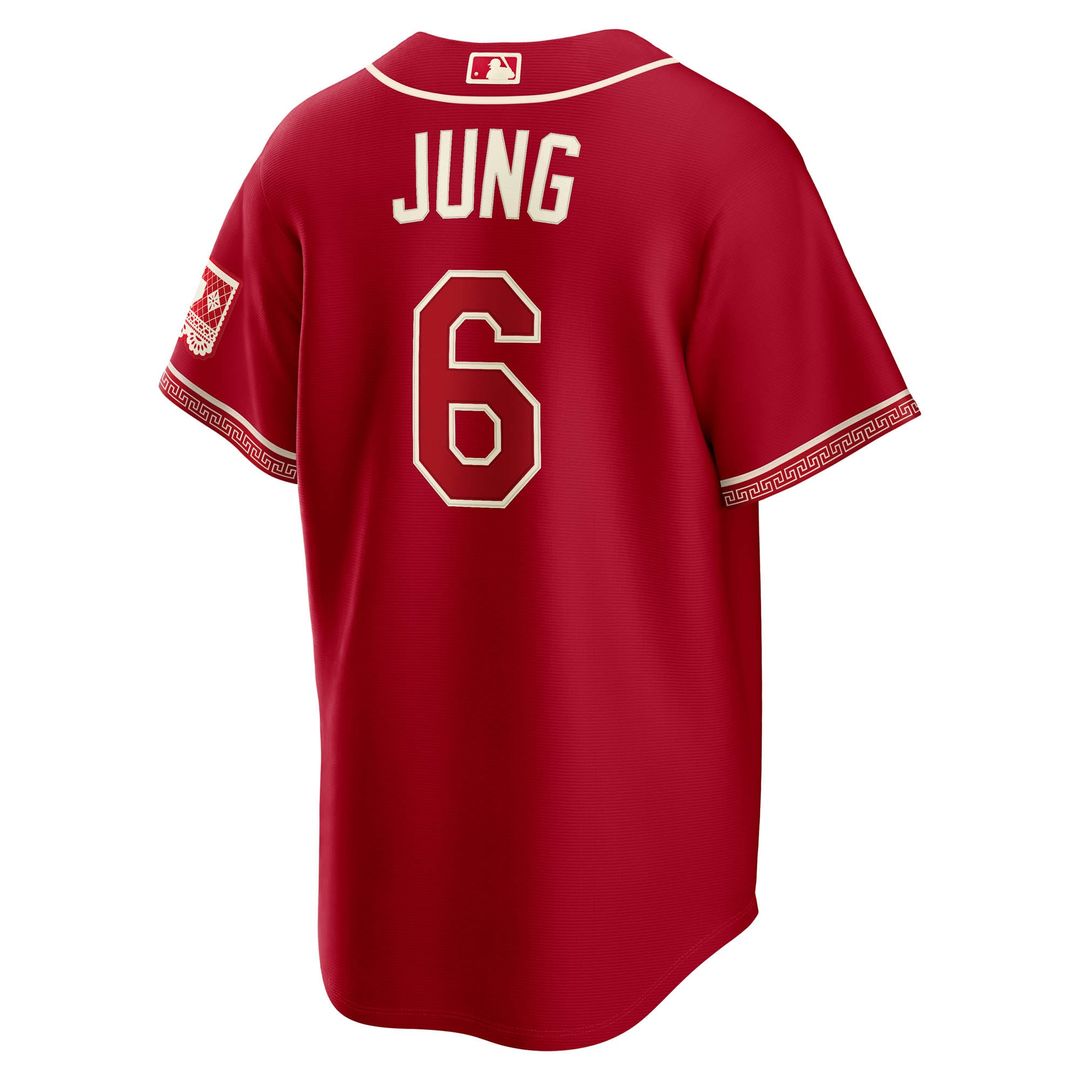 Texas Rangers Josh Jung Red 2026 City Connect Stadium Baseball Jersey | MLB Baseball Jersey