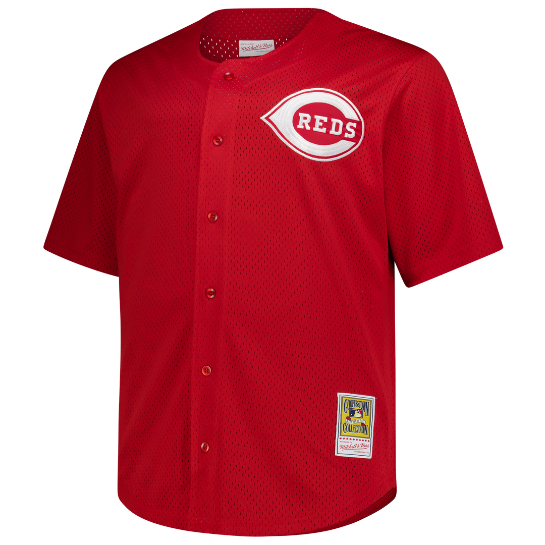 Cincinnati Reds Deion Sanders Red Big & Tall Cooperstown Mesh Batting Practice Baseball Jersey | MLB Baseball Jersey