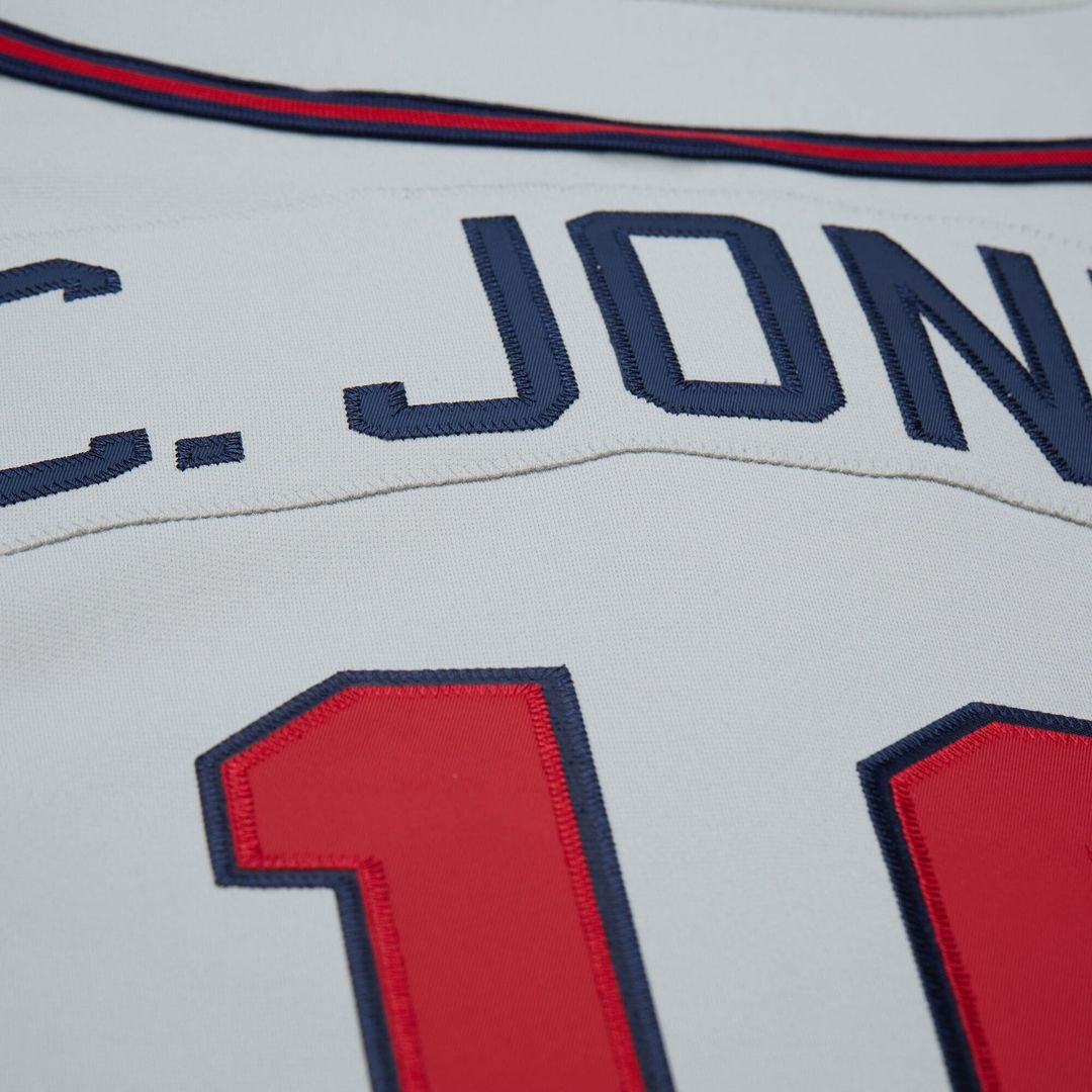 Atlanta Braves Chipper Jones Gray 1995 Throwback Authentic Baseball Jersey | MLB Baseball Jersey