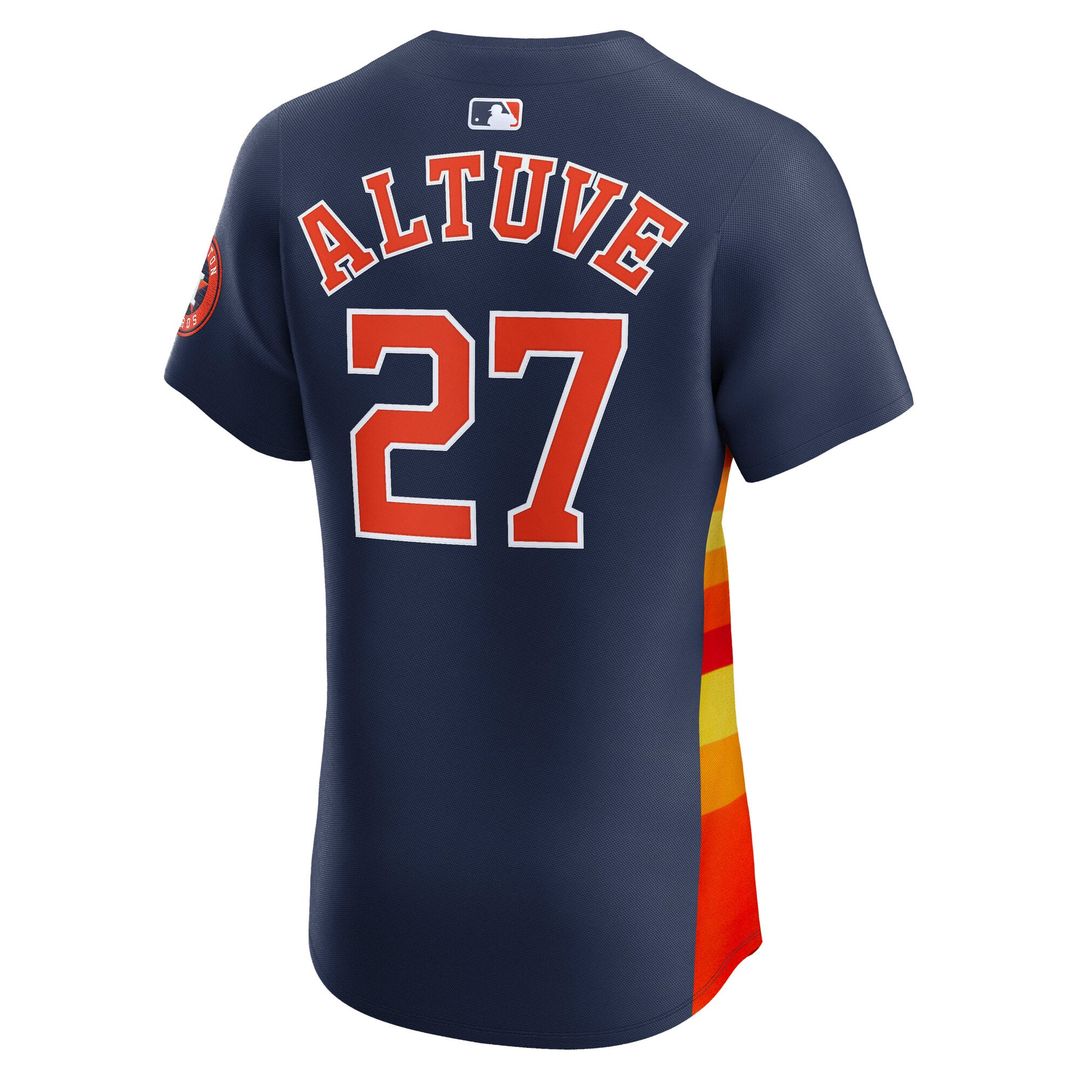 Houston Astros Jose Altuve Navy Alternate 2 Elite Baseball Jersey | MLB Baseball Jersey