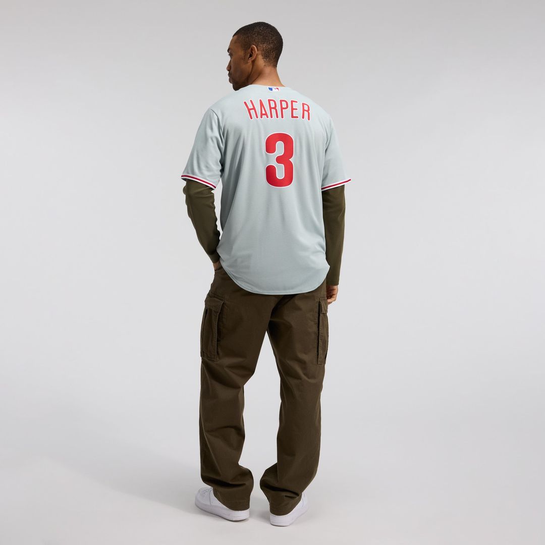 Philadelphia Phillies Bryce Harper Gray Road Replica Baseball Jersey | MLB Baseball Jersey