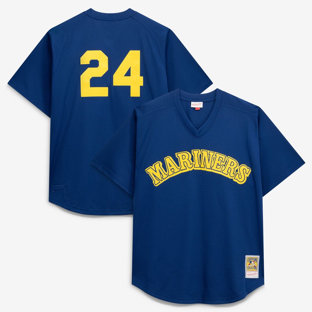 Seattle Mariners Ken Griffey Jr. Royal Big & Tall Cooperstown Collection Mesh Batting Practice Baseball Jersey