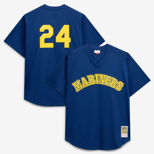 Seattle Mariners Ken Griffey Jr. Royal Big & Tall Cooperstown Collection Mesh Batting Practice Baseball Jersey