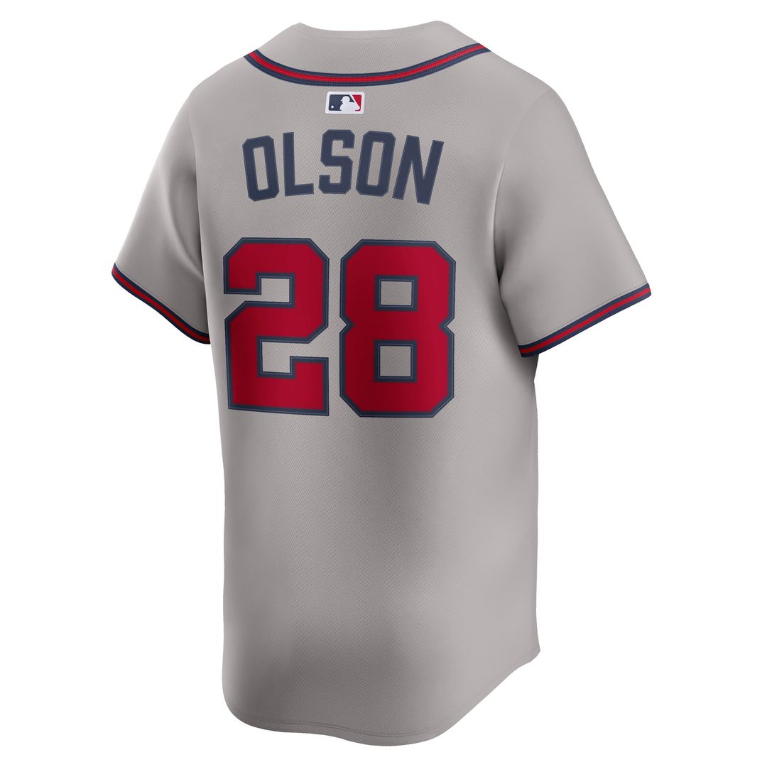 Atlanta Braves Matt Olson Gray Road Limited Baseball Jersey | MLB Baseball Jersey