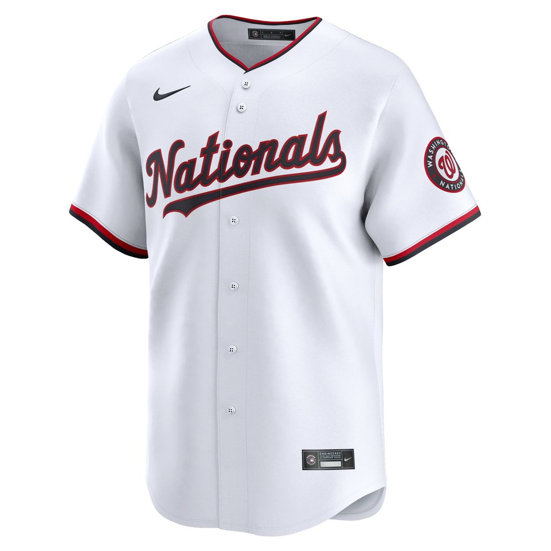 Washington Nationals CJ Abrams White Home Limited Baseball Jersey | MLB Baseball Jersey