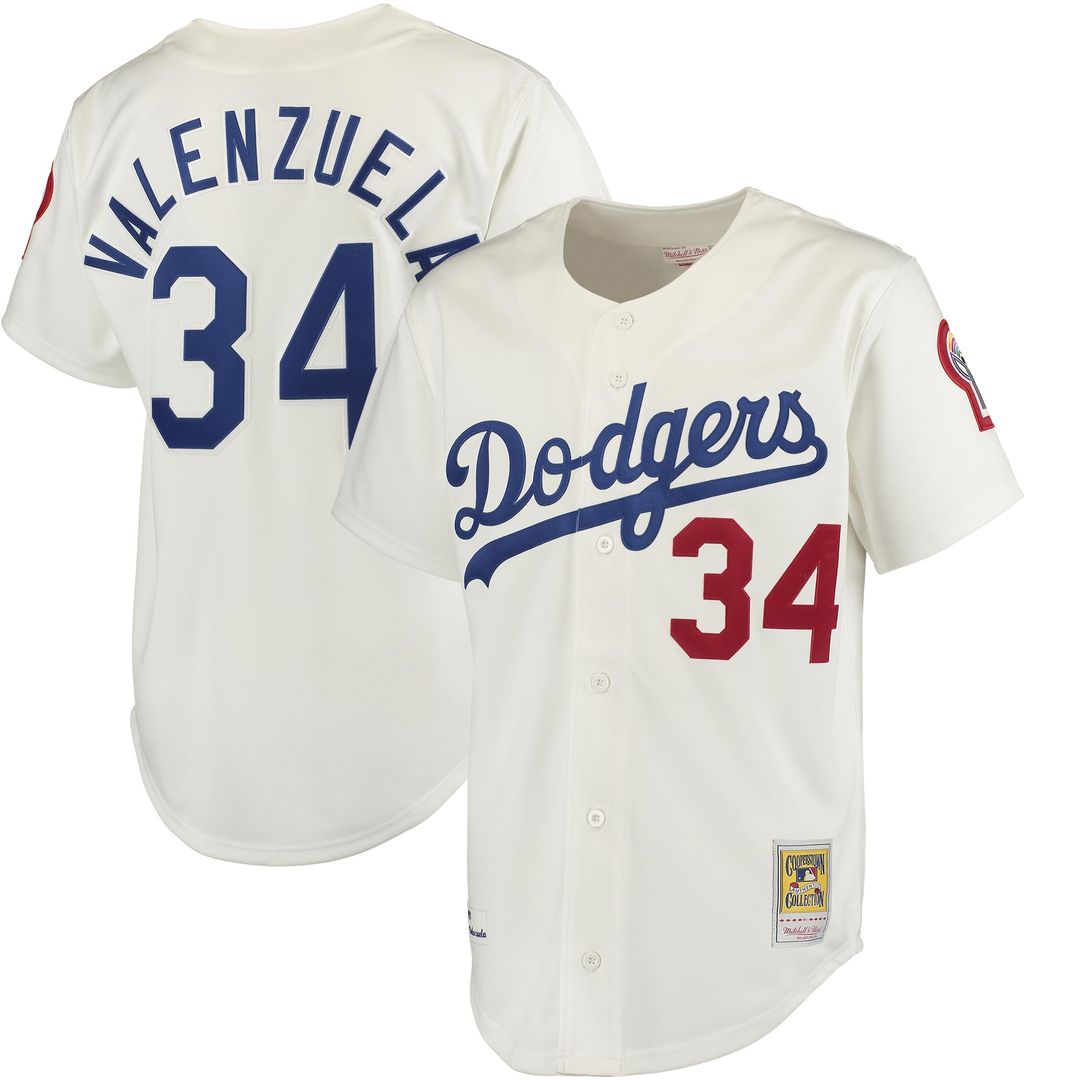Los Angeles Dodgers Fernando Valenzuela Gray Authentic Baseball Jersey